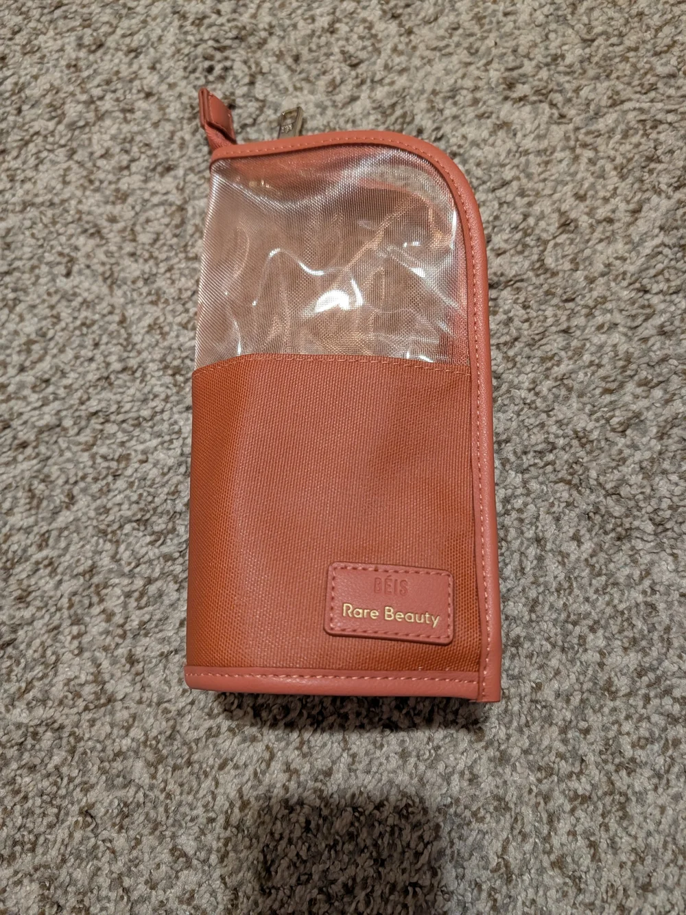 Beis x Rare Beauty Coral Brush Pouch